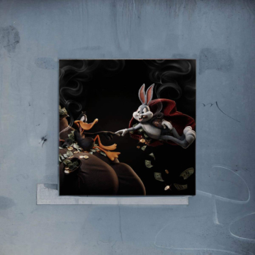 Halo de dinero inspirado en Bugs Bunny - póster