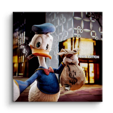 Donald Duck Inspired Luxury Luck Canvas Art