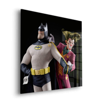 Showdown inspiré de Batman et Joker - tableau en verre acrylique