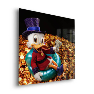 Rezydencja pieniędzy inspirowana Scrooge’em McDuckiem - obraz na szkle akrylowym