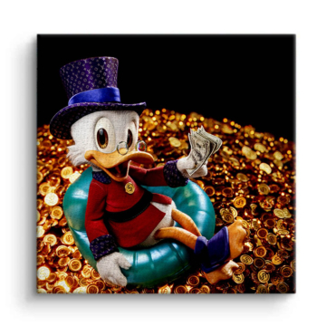 Scrooge McDuck Inspired Money Mansion Canvas Art