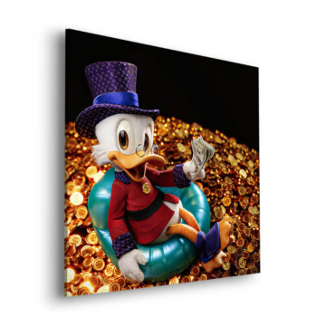 Geldvilla inspiriert von Scrooge McDuck - Dibond-Bild matt