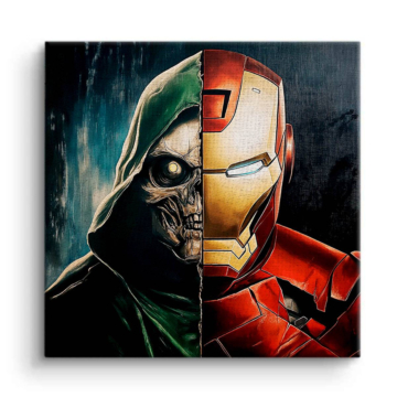 Iron Man Inspired Hero Villain Canvas Art