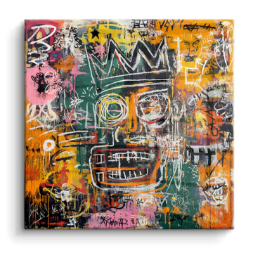 Basquiat Inspired Tribal Mask PVC Gloss Art