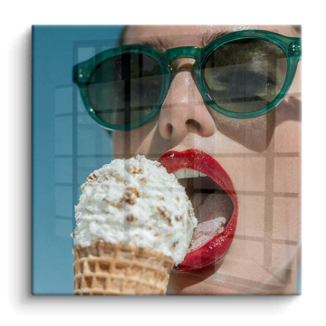 Portrait rétro à la glace - tableau PVC brillant