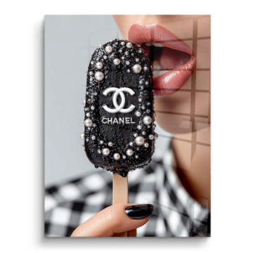 Lód kremowy inspirowany marką Chanel - obraz na PVC z połyskiem