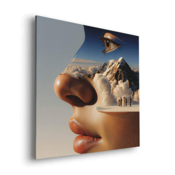 Surreal Mountain Face Dibond Matt Art