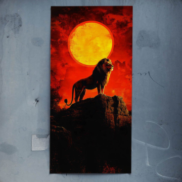 Atardecer inspirado en León rey - póster