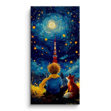 Child Under Starry Sky Canvas Art