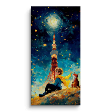 Starry Radio Tower Canvas Art