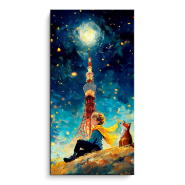 Starry Radio Tower - cuadro PVC mate