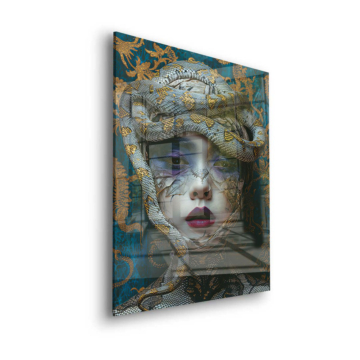 Serpent Empress Portrait Acrylic Glass Art
