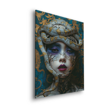 Portrait d’impératrice au serpent - tableau Dibond mat