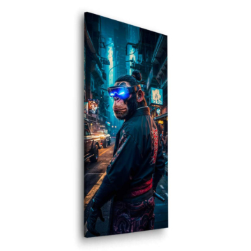 Cyberpunk Monkey DJ Dibond Matt Art
