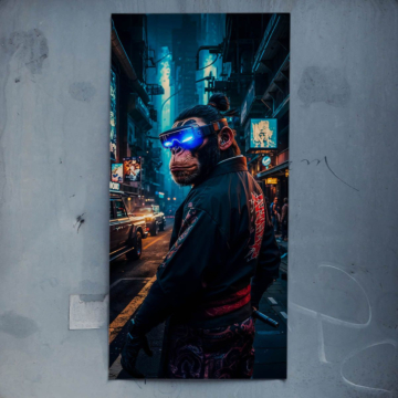 Singe DJ cyberpunk - poster