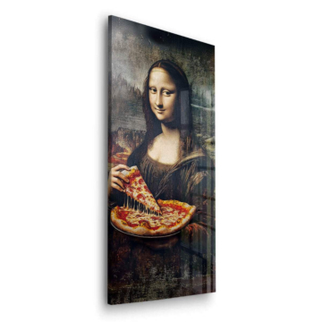 Pizza inspiriert von Mona Lisa - Acrylglasbild