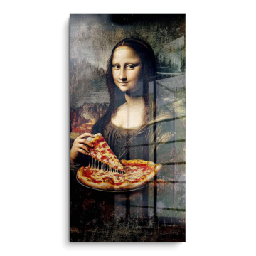 Pizza inspiriert von Mona Lisa - PVC-Bild glänzend