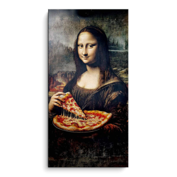 Pizza inspiriert von Mona Lisa - PVC-Bild matt