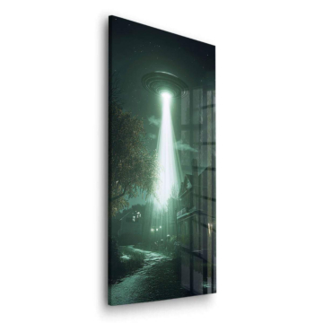 Begegnung mit UFO-Strahl - Acrylglasbild