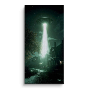 Begegnung mit UFO-Strahl - Leinwandbild