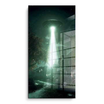 Begegnung mit UFO-Strahl - PVC-Bild glänzend