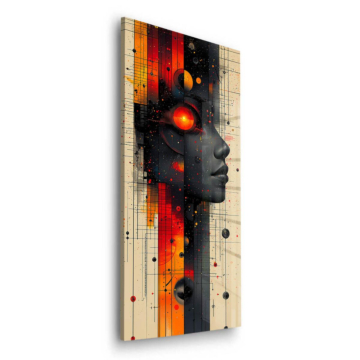 Abstraktes kosmisches Profil - Acrylglasbild