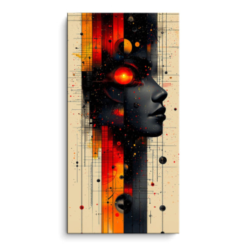 Profil cosmique abstrait - tableau PVC mat