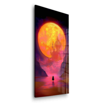 Traumlandschaft bei Vollmond - Acrylglasbild