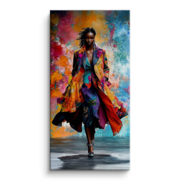 Pasarela de moda llena de color - cuadro en lienzo