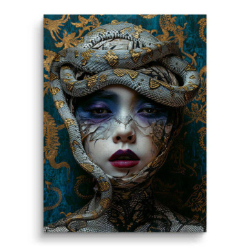 Serpent Empress Portrait Canvas Art