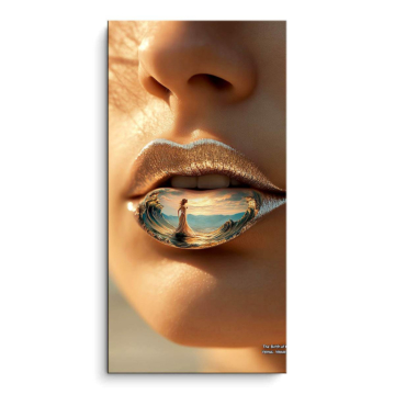 Labios playa reflejo - cuadro PVC mate