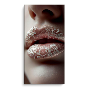 Silver Filigree Lips PVC Matt Art