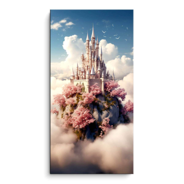 Château fantastique flottant - tableau PVC mat