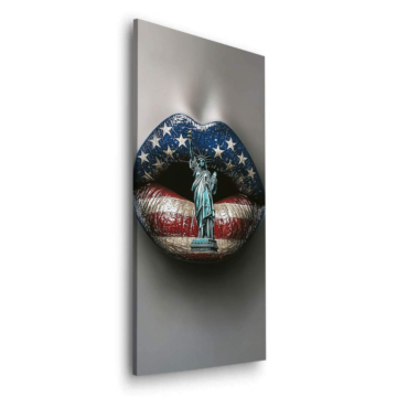 Liberty Flag Lips Dibond Matt Art