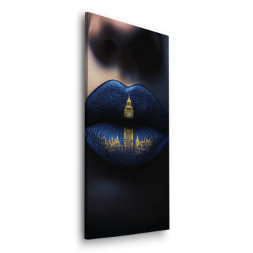 London Skyline Blue Lips Dibond Matt Art
