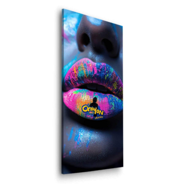 Neon Crayola Inspired Lips Dibond Matt Art