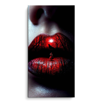 Mystical las usta - obraz na matowym PVC