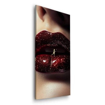 Starry Glitter Lips Dibond Matt Art