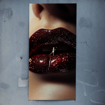Lippen mit Sternenglitzer - Poster