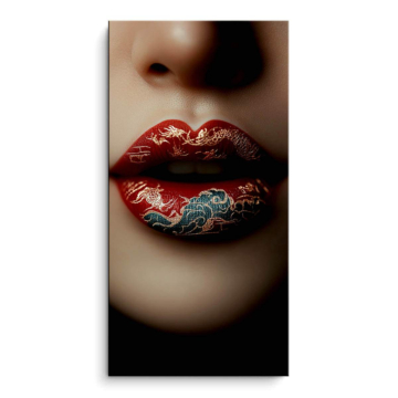 Lèvres dragon paysage - tableau PVC mat