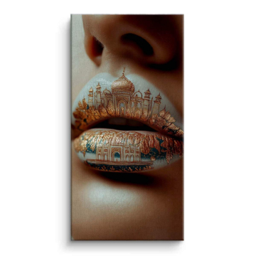 Labios taj mahal - cuadro en lienzo