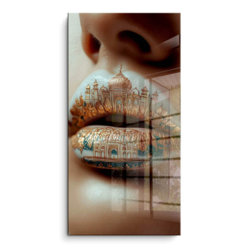 Labios taj mahal - cuadro PVC brillante
