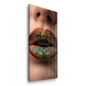 Labios real palace - cuadro en vidrio acrílico