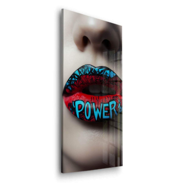 Power Graffiti Lips Acrylic Glass Art