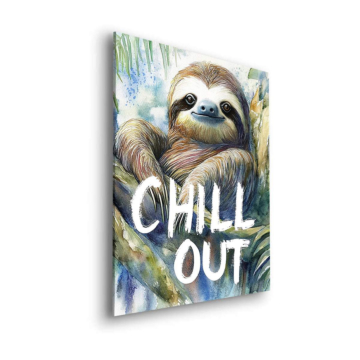 Paresseux chill out - tableau Dibond mat