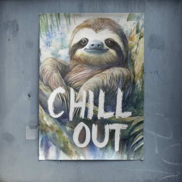Leniwiec chill out - plakat
