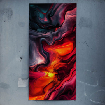 Feurig abstrakt Swirl - Poster