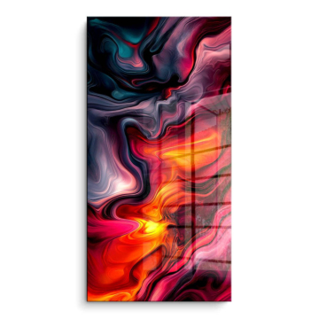 Abstrait enflammé swirls - tableau PVC brillant