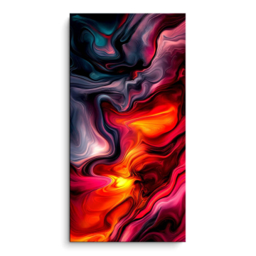 Abstrait enflammé swirls - tableau PVC mat