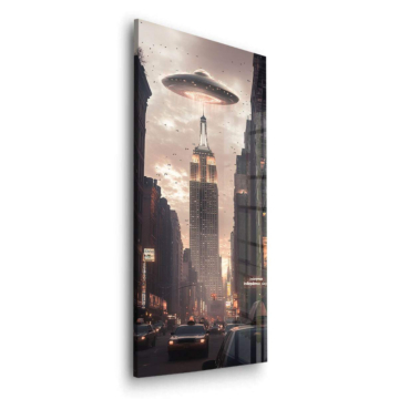 UFO über New York - Acrylglasbild